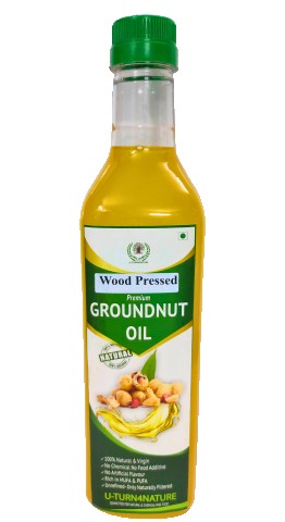 Wood Pressed Groundnut Oil, Natural & Chemical Free