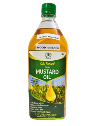 Wood Pressed Yellow Mustard Oil, 100% Natural & Chemical Free